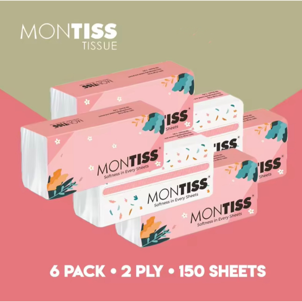 Jual [6 PACK] Montiss Facial Tissue 150 Sheets [6 Pack] | Shopee Indonesia