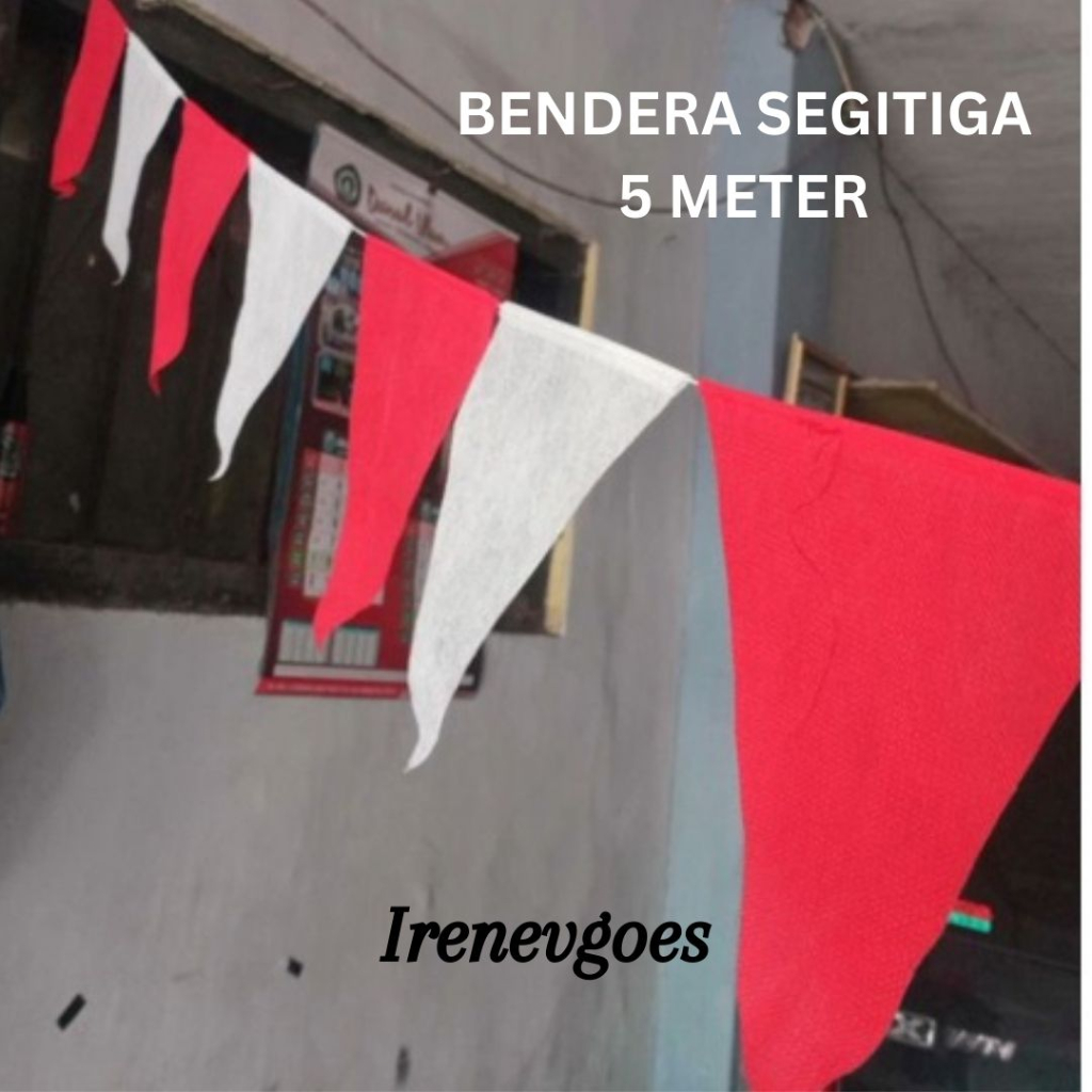 Jual Bendera Merah Putih Segitiga 5 Meter Hut Ri Bendera Agustusan Dekorasi 17an Karnaval