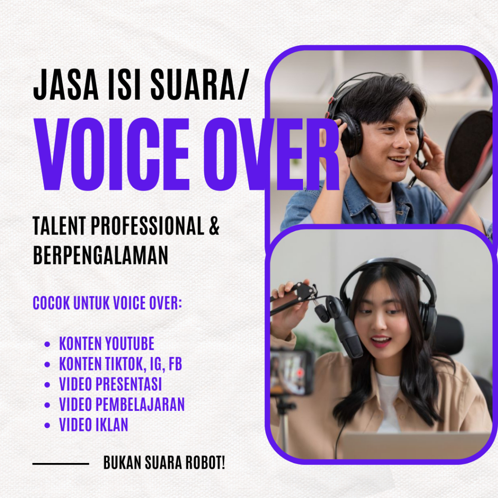 Jual JASA VOICE OVER PROFESIONAL | Pengisi Suara Konten Youtube ...