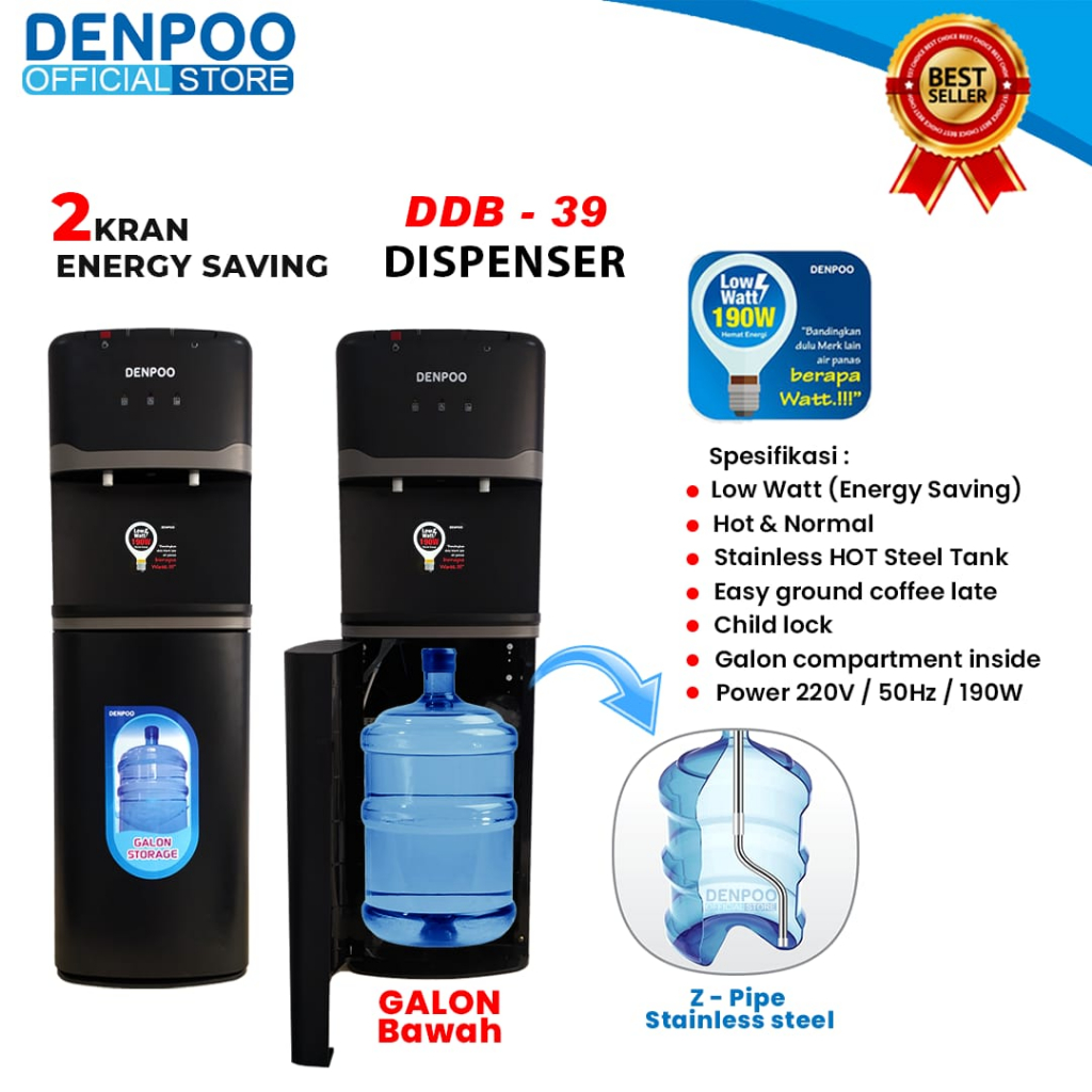 Jual Denpoo Dispenser Galon Bawah Ddb 39 Hotandnormal Shopee Indonesia 2312