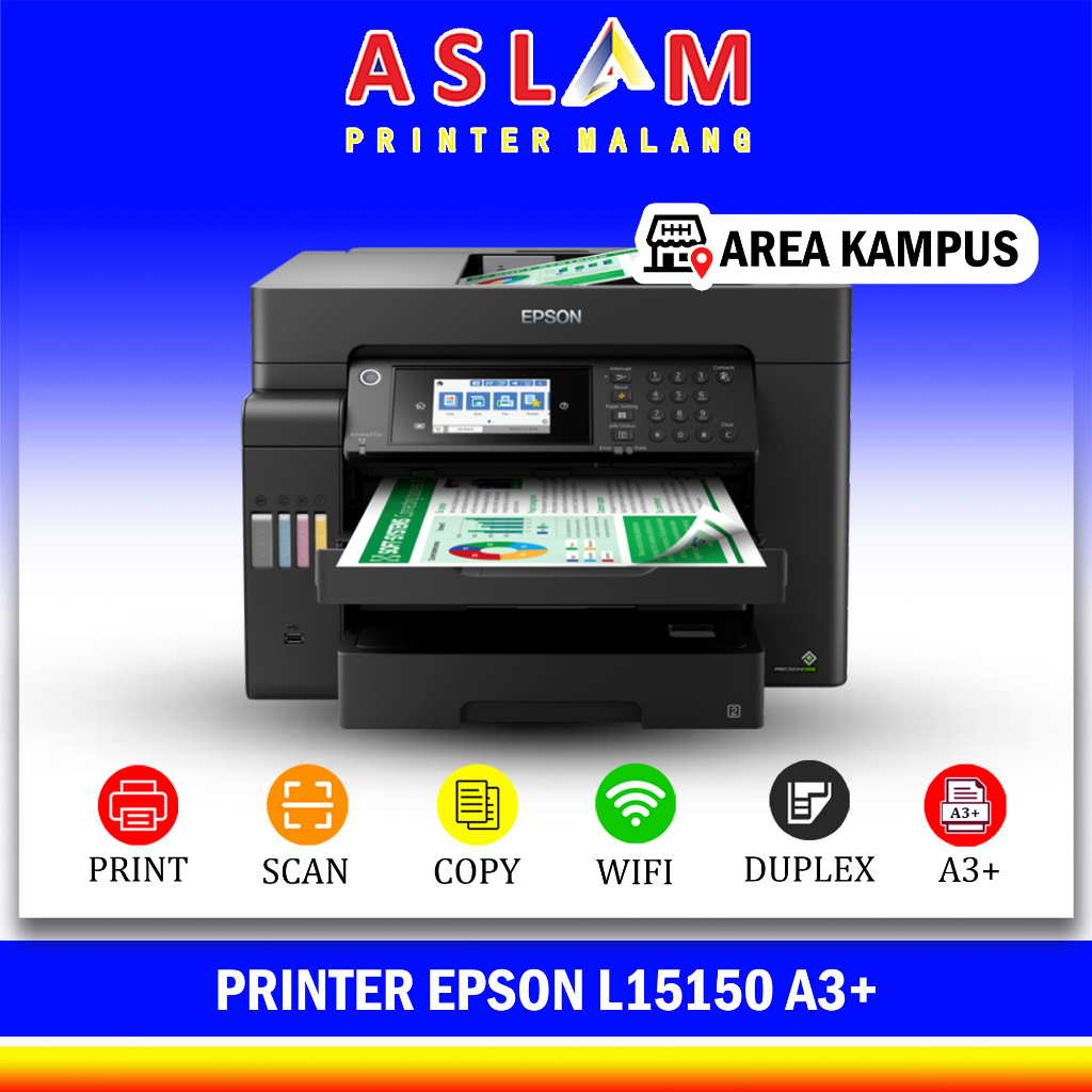 Jual Printer Epson L15150 A3+ Multifungsi WiFi Auto Duplex Printing All in one Printer Epson A3