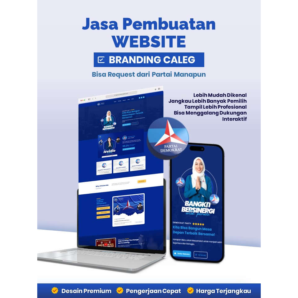 Jual JASA PEMBUATAN WEBSITE CALEG (PERSONAL BRANDING) Shopee Indonesia