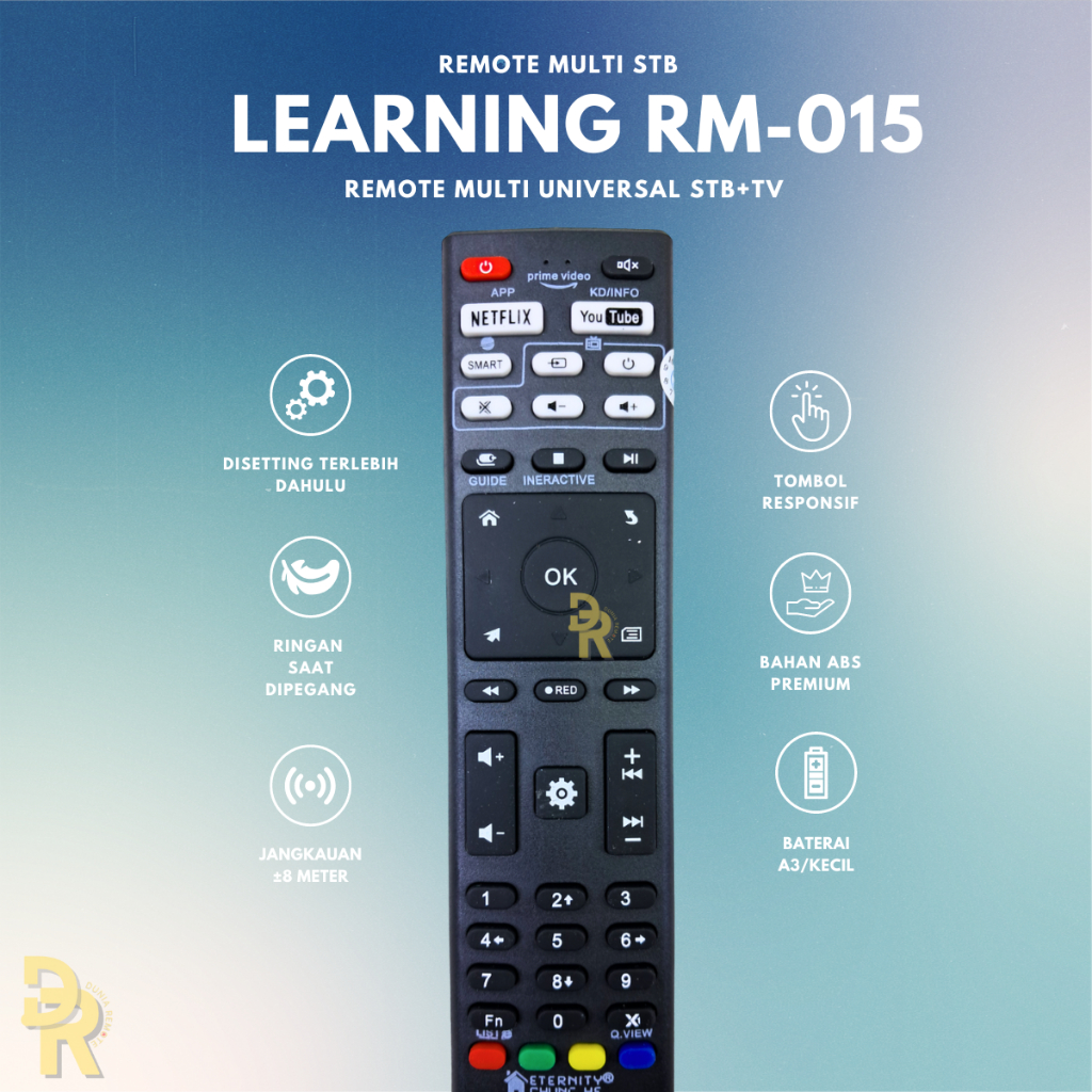 Jual Remot Remote Multi Universal Set Top Box +Learning TV (android 4K ...