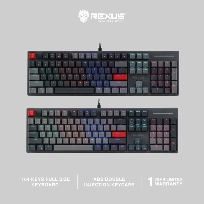 Jual Gaming Keyboard Mechanical Rexus Heroic RX-KX5 | Shopee Indonesia
