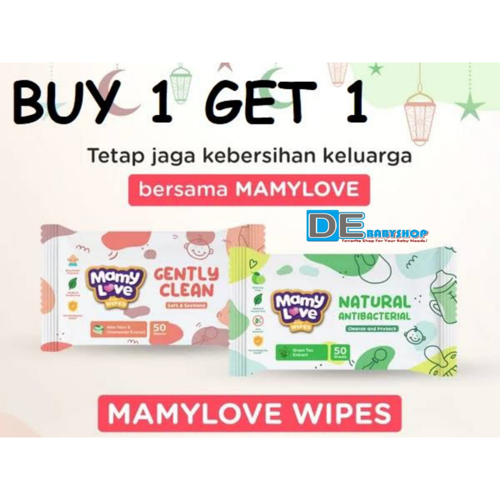 Jual MAMY LOVE BABY WIPES / TISSU BASAH / GENTLY CLEAN & NATURAL