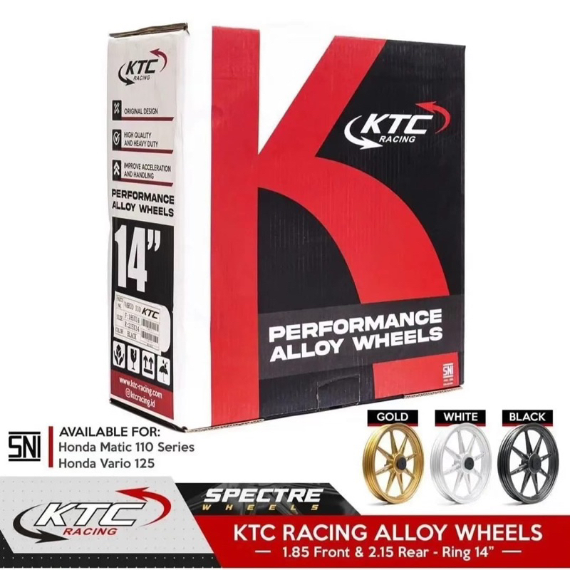 Jual Velg KTC Racing SPECTRE Palang 8 185x215-14 Alloy Wheels Beat ...