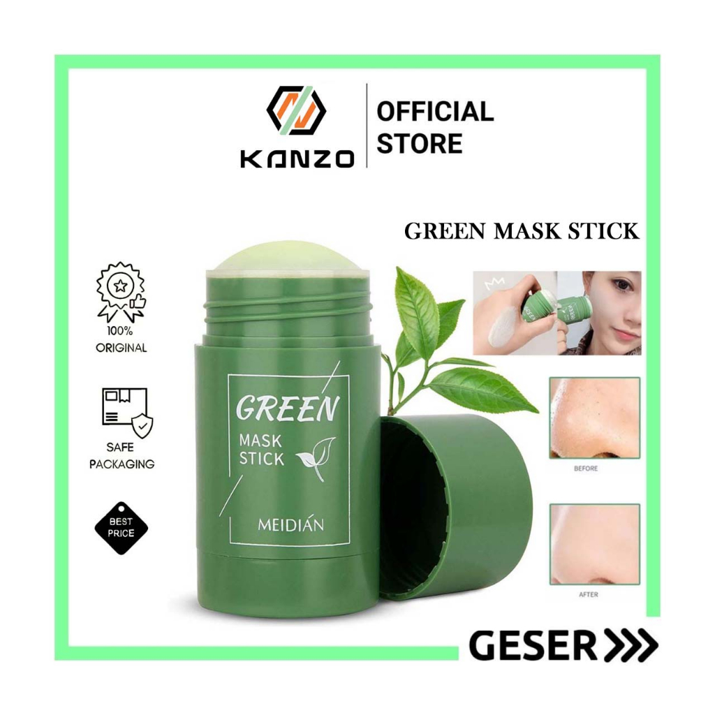 Jual Kanzo MEIDIAN Green Tea Mask Cleansing Clay Stick / Masker wajah