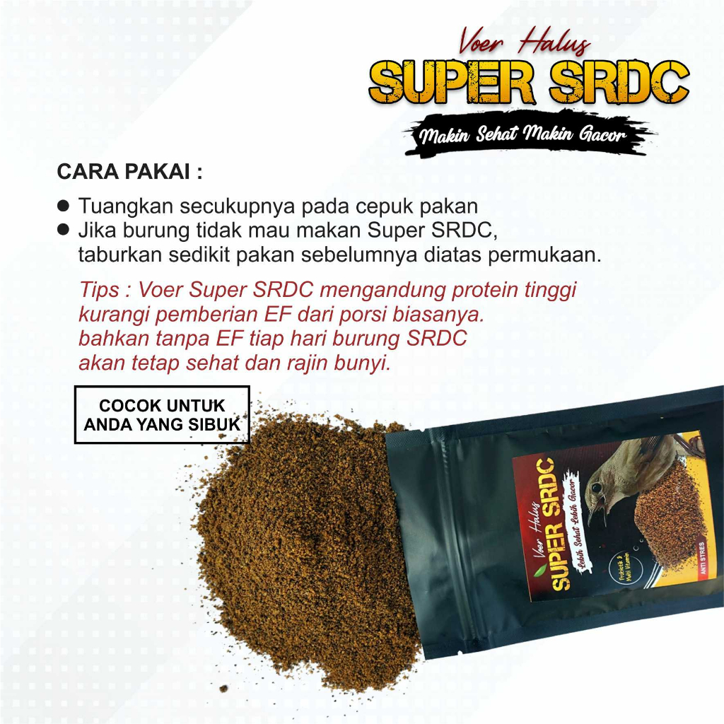 Jual RK VOER SRDC, PAKAN BURUNG SRDC AGAR MAKIN SEHAT DAN MAKIN GACOR ...