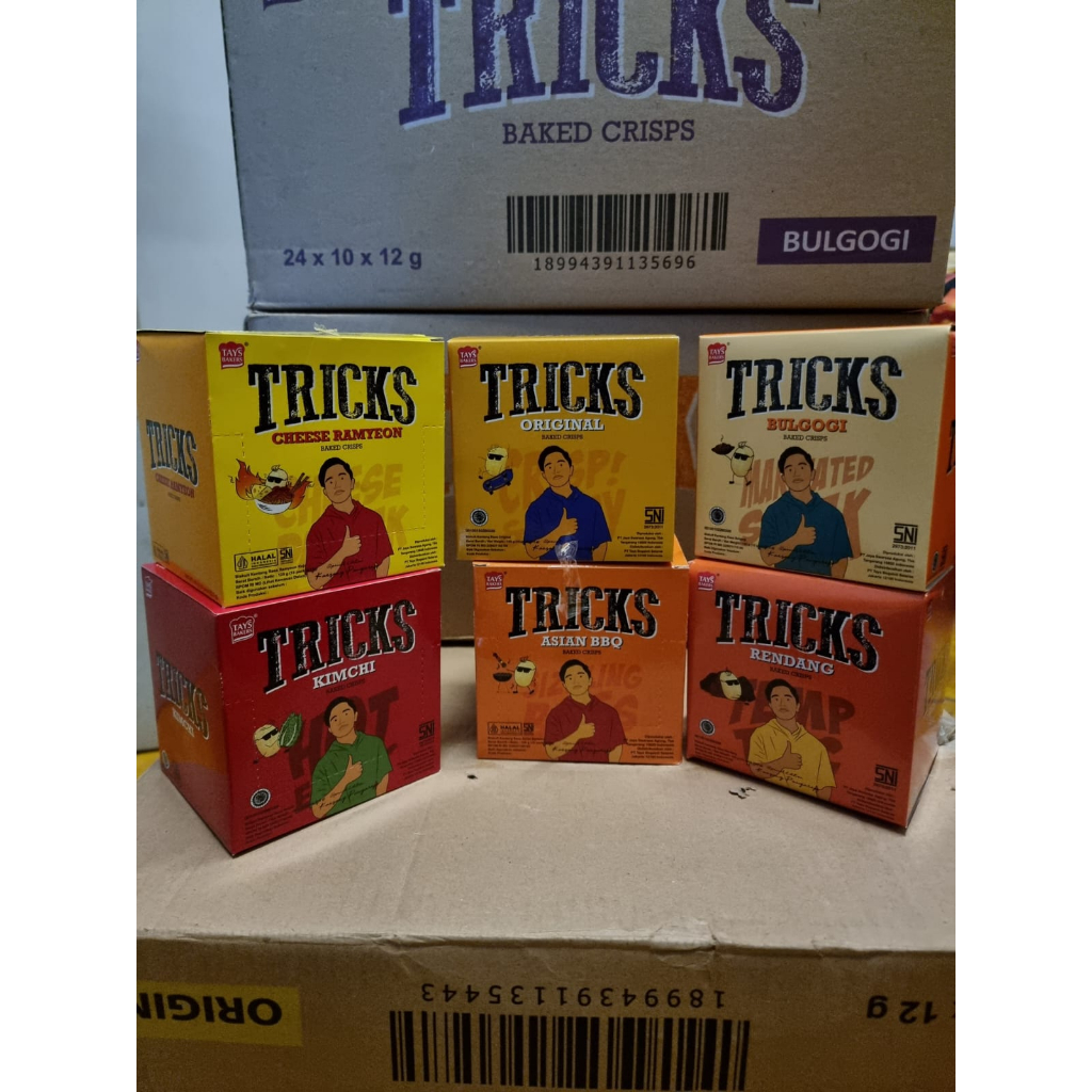 Jual Biskuit Snack Trick Potato Baked Chips box isi 10 pcs Shopee