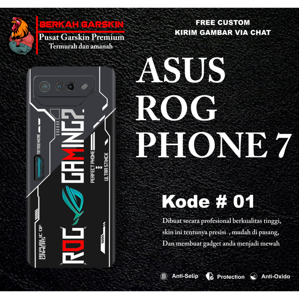 Jual (Isi 2 Pcs) Garskin Protector Asus Rog Phone 7 kode # 01-05 (Bisa ...