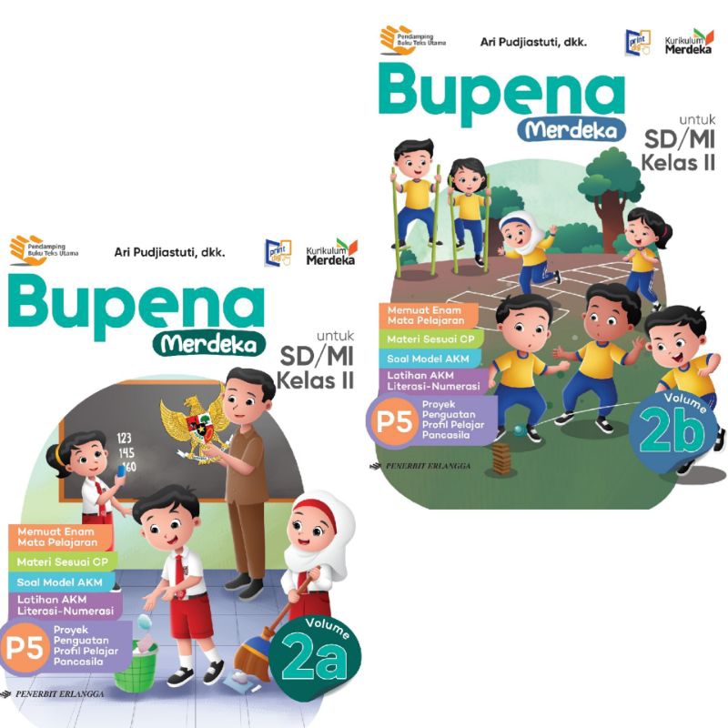 Jual Bupena Merdeka SD Kelas 2A 2B - Kurikulum Merdeka - Buku Erlangga ...