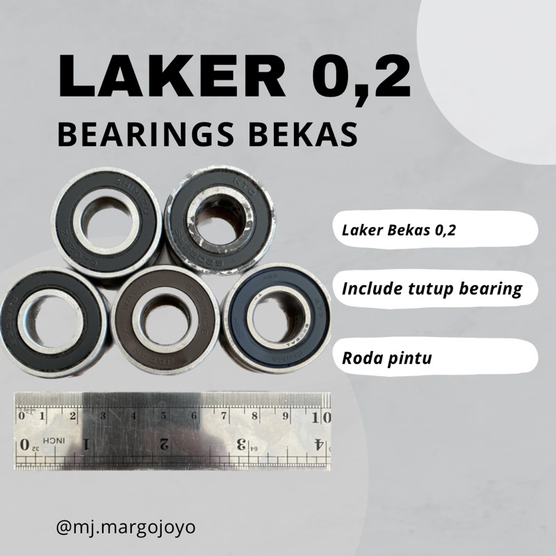 Jual [1 PCS] Bearing Bekas 02 + Tutup / Laker Bekas / Laher Bekas ...