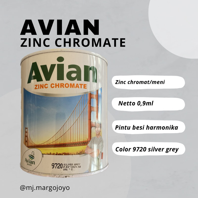 Jual AVIAN Zinc Chromate / cat pelapis / cat dasar / meni avian / avian cat / cat besi / cat
