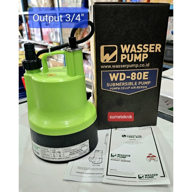 Jual Pompa Celup Wasser Wd80e Submersible Pump Wasser Wd 80e Shopee