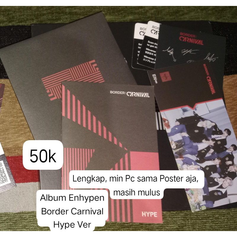 Jual Album Only Enhypen Border Carnival Hype Version & Album Only ...