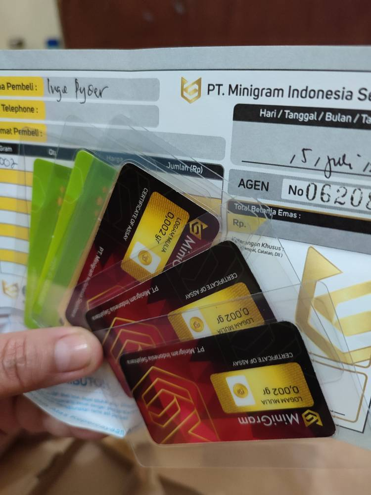 Jual Logam Mulia 24 Karat 0.002 gram Babygold Mini gold Minigram Emas ...