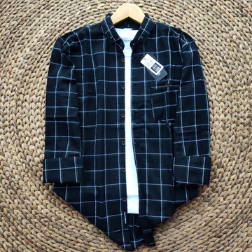 Kemeja Flanel Pria Wanita Lengan Panjang Kemeja Motif Kotak Hem Pria Kasual