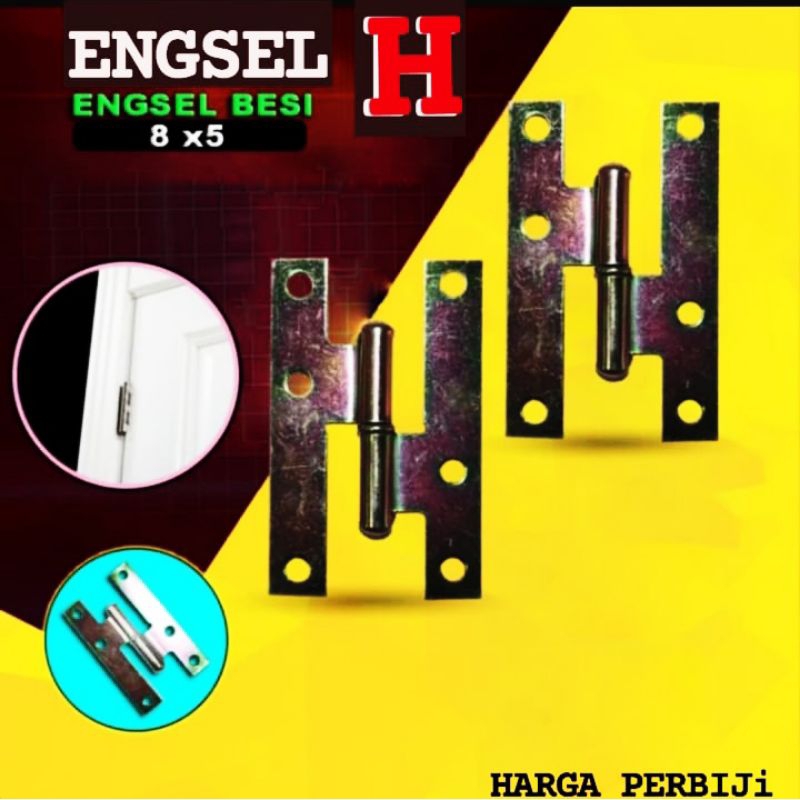 Jual ENGSEL H MODEL LEPASAN WARNA SILVER BONUS SKRUP | Shopee Indonesia