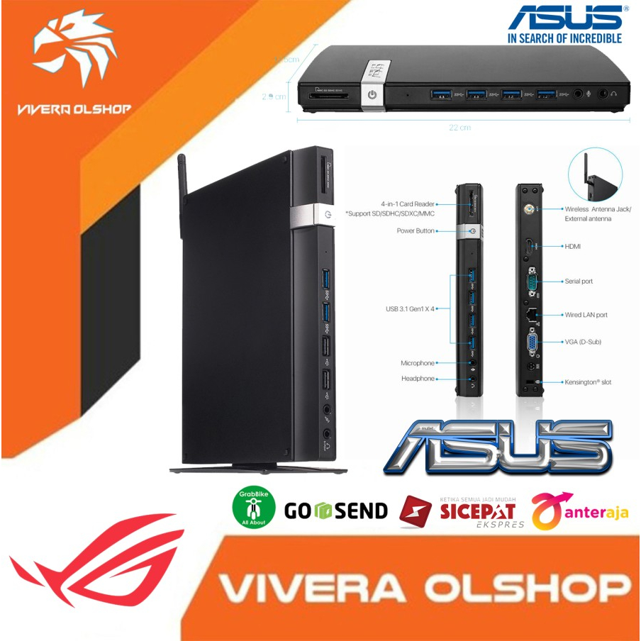 Jual MINI PC ASUS E410 SSD SATA 256 MEMORY 4GB PLUS WIFI (2ND GOOOOOD