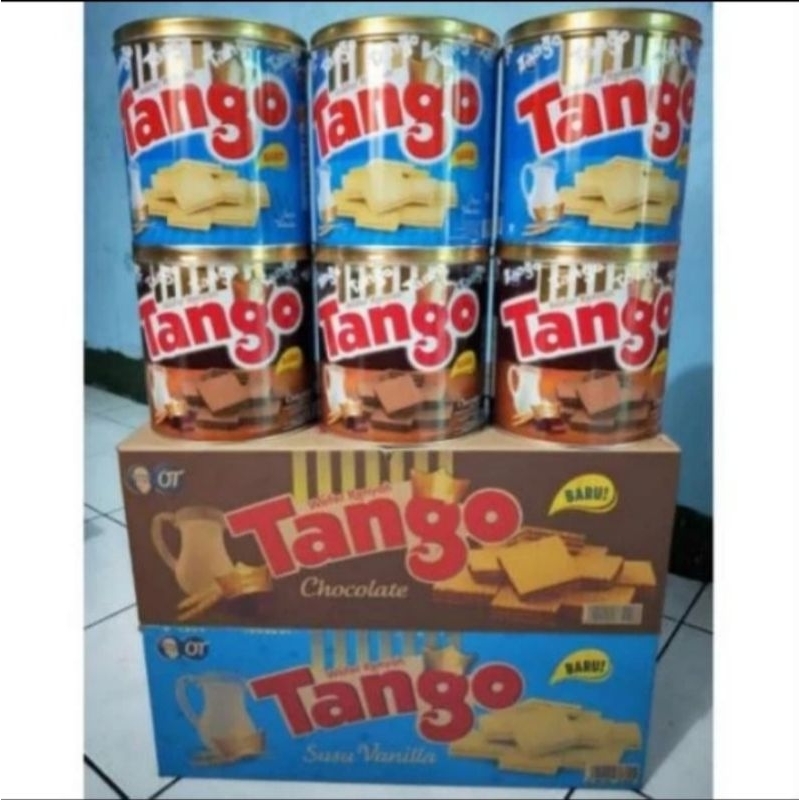 Jual Tango Wafer Kaleng Makanan Ringan Kue Rasa Cokelat Vanilla 290gr Shopee Indonesia 0819