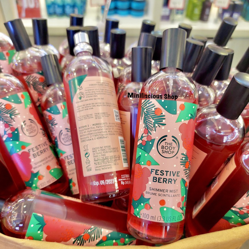 Jual THE BODY SHOP COCONUT, WINTER JASMINE, FESTIVE BERRY BODY MIST 100