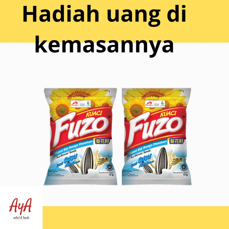 Jual Kuaci Fuzo Berhadiah Renceng 12 g Rasa Susu Kemasan Khusus ...