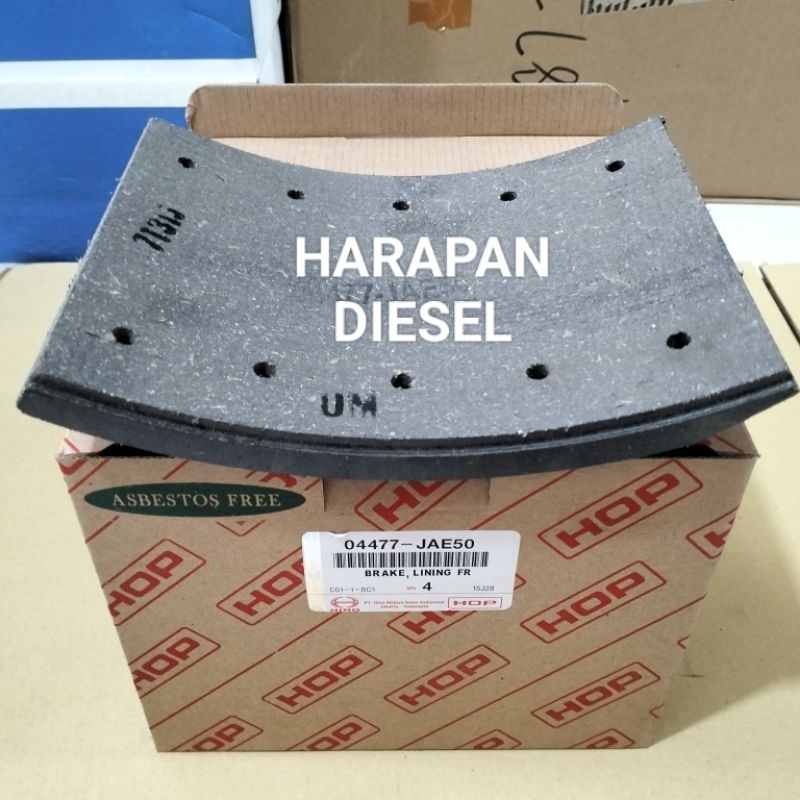 Jual FRONT BRAKE LINING KAMPAS REM DEPAN HINO 500 04477-JAE50 ASLI HOP ...