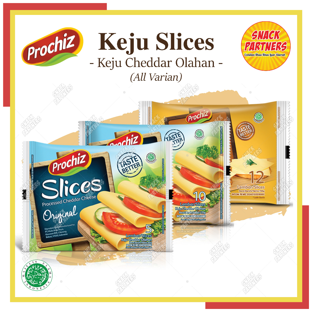 Jual PROCHIZ SLICES 5 / 10 / 12 Lembar - Original Gold - Keju Cheddar ...