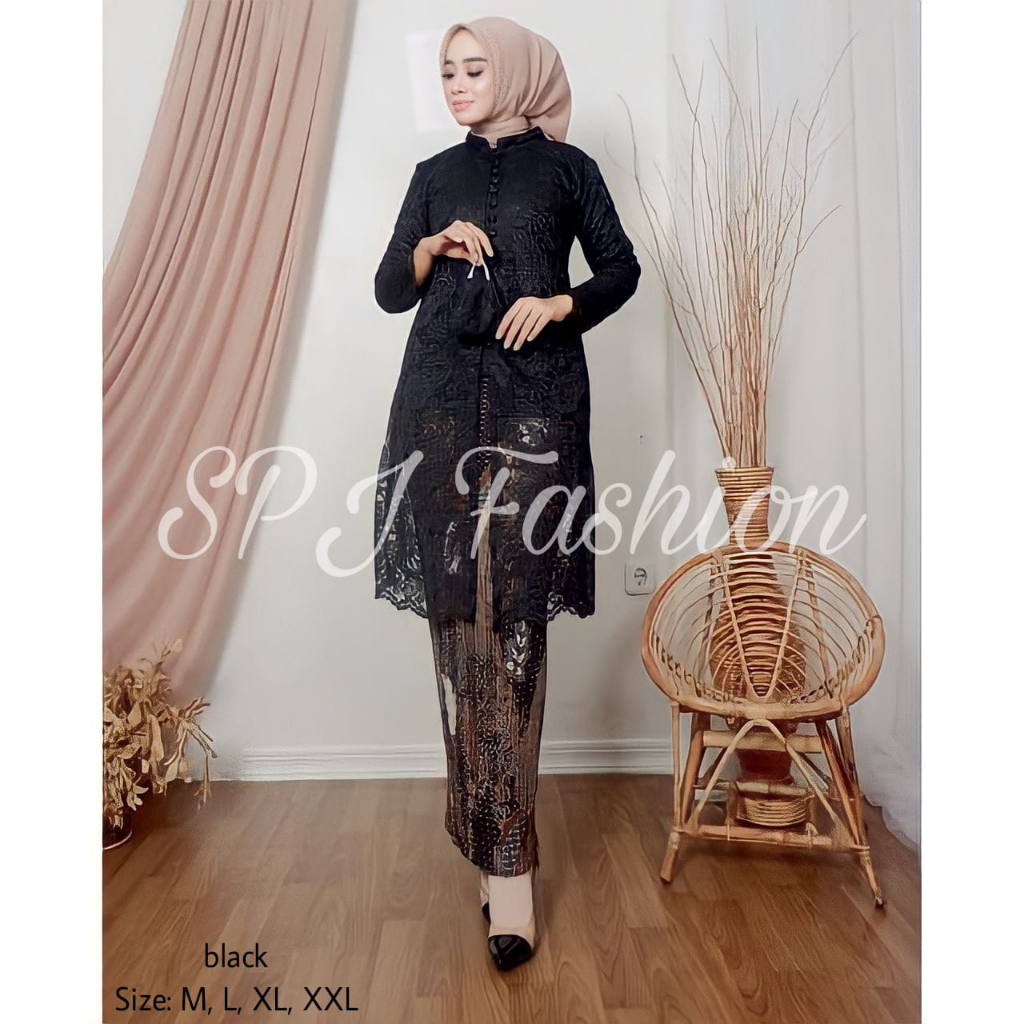 Jual Stelan Kebaya Brukat Tunik Modern/ Kebaya Brokat Terlaris / Kebaya ...