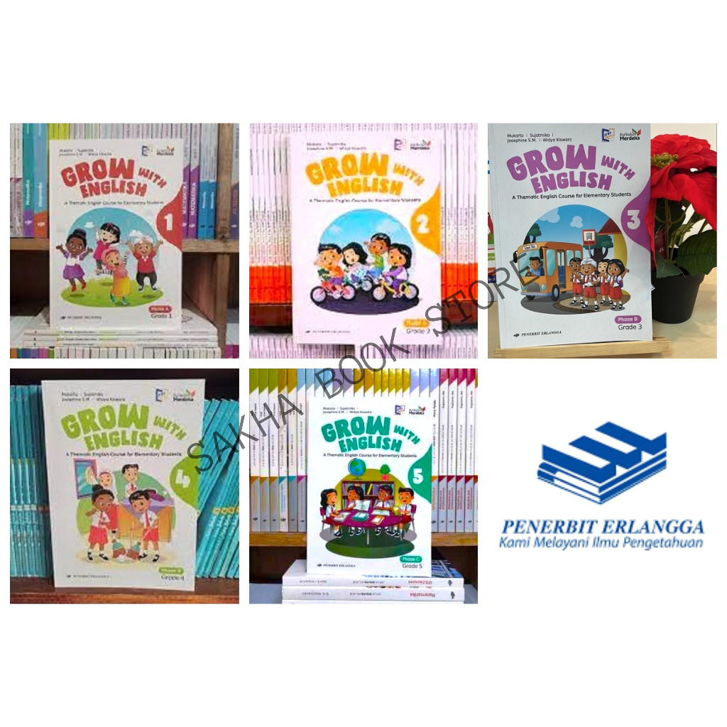 Jual BUKU GROW WITH ENGLISH INGGRIS SD KELAS 1 2 3 4 5 6 MERDEKA ...