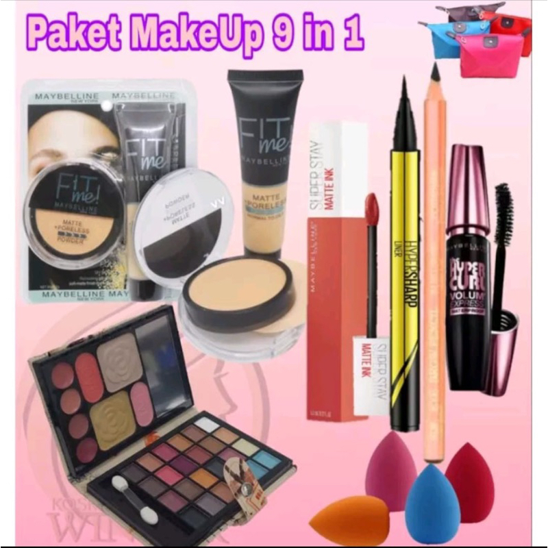 Jual Paket Makeup Maybelline Set Up 9 In1 1 Eyeshadow Besar Faundation