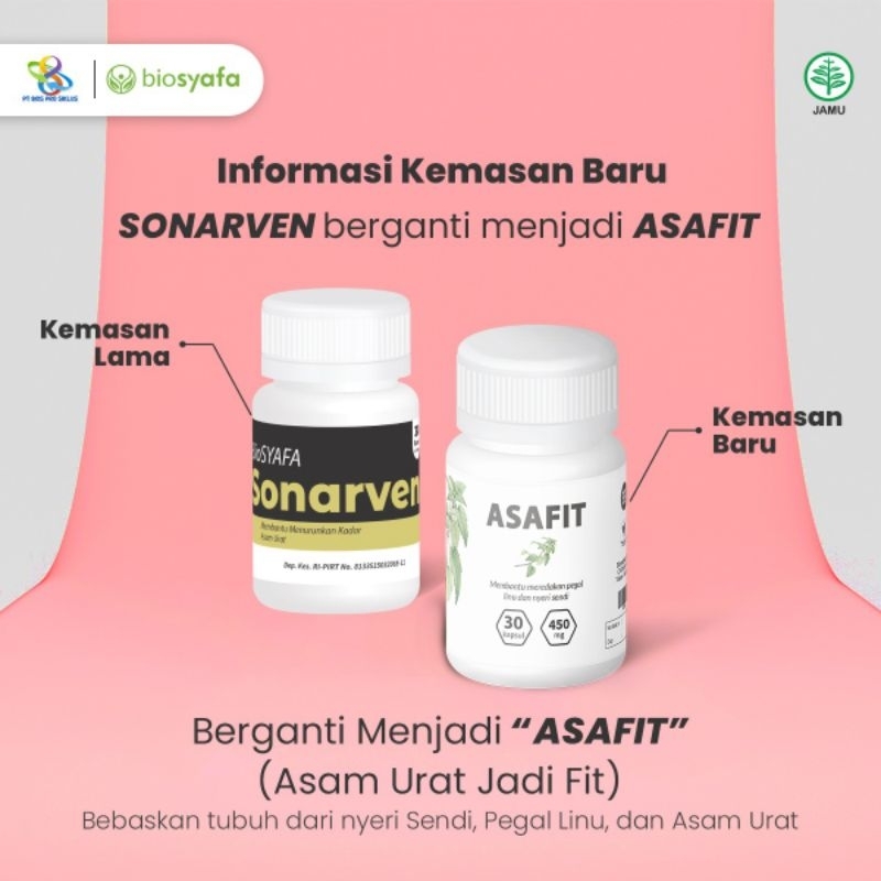 Jual Biosyafa Sonarven Biosyafa Asafit Herbal Probiotik Siklus Asam Urat Radang Sendi 6875