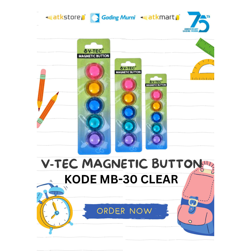 Jual V-tec Magnetic Button MB-30 Clear | Shopee Indonesia
