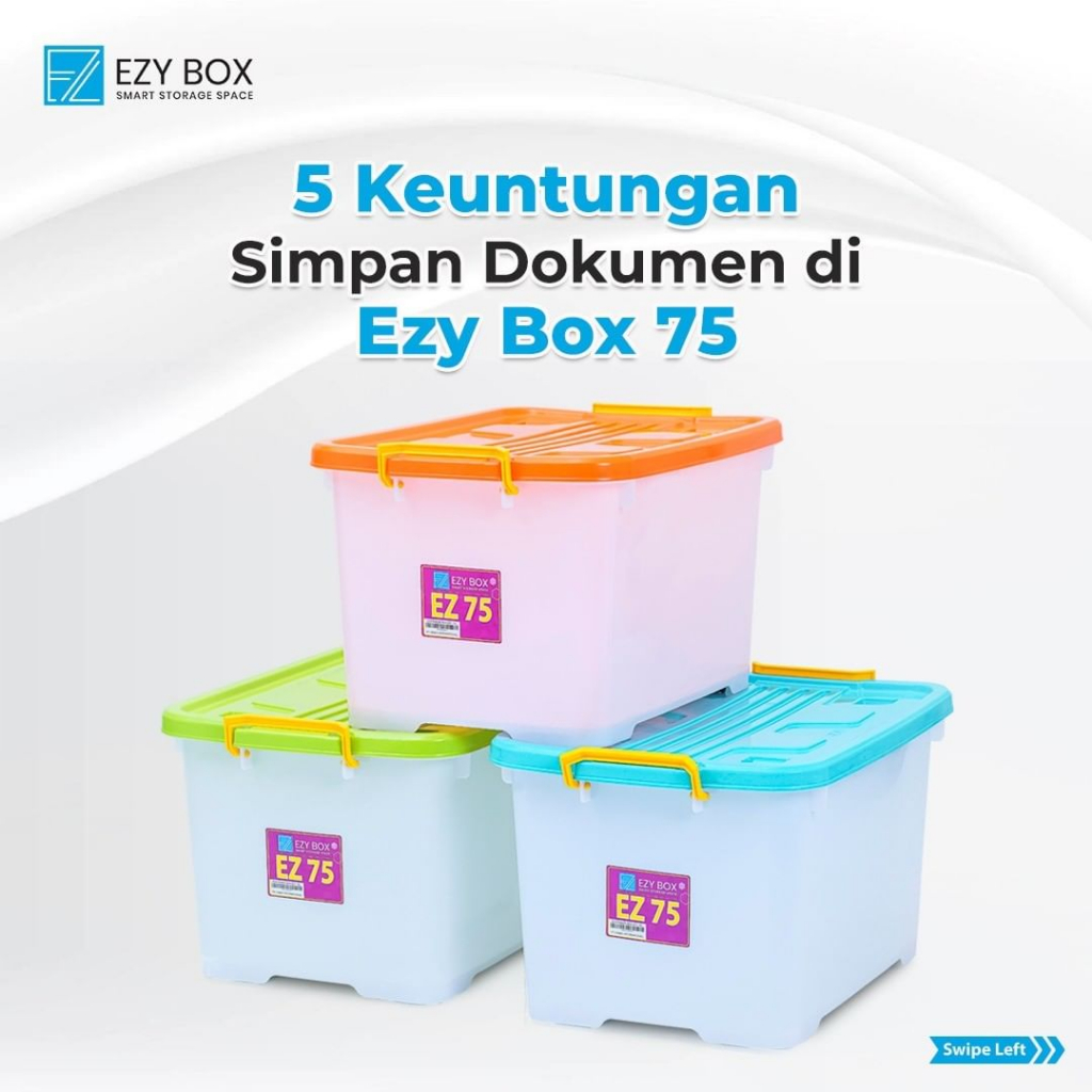 Jual Container Ezy Box 75 82 95 Liter Kontainer Kotak Penyimpanan Storage Box Ezy Box Shopee 0038