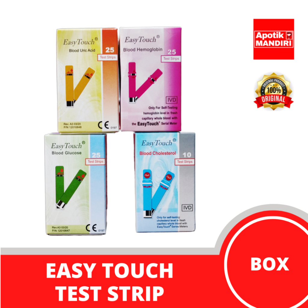 Jual EASY TOUCH TEST STRIP BOX - TEST STRIP GLUCOSE, CHOLESTEROL, URIC ...