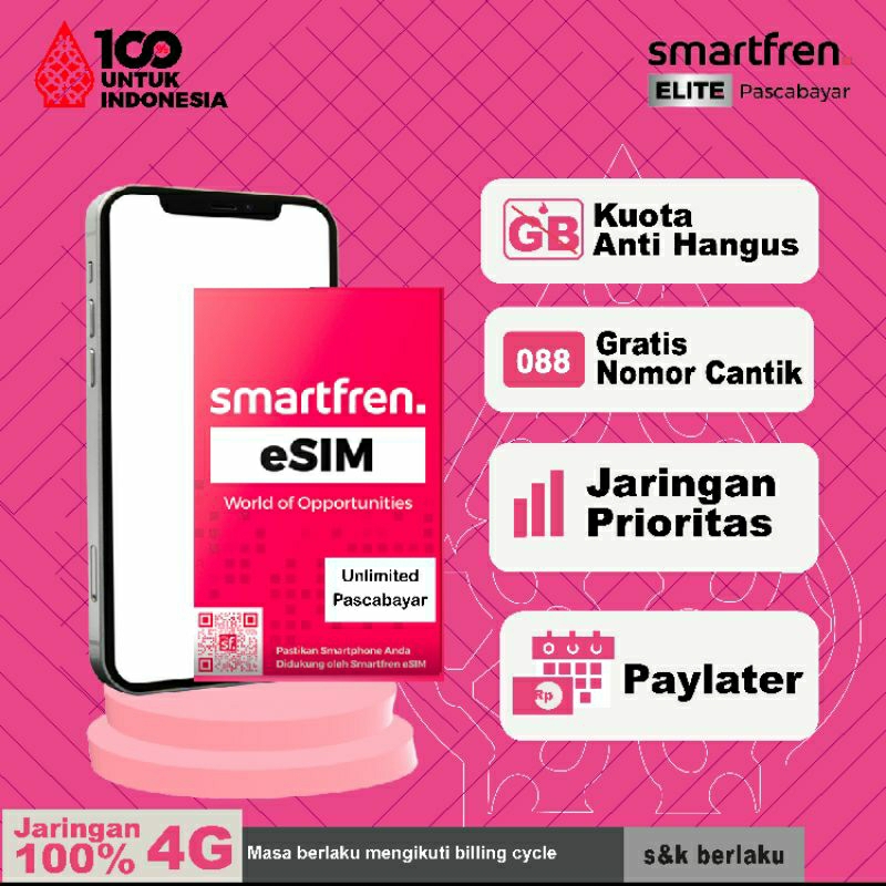 Jual SMARTFREN ESIM BISA CUSTOM NOMOR | KARTU PERDANA SMARTFREN ...