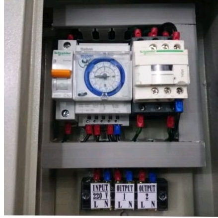 Jual panel timer lampu 1phase 220vac panel timer theben sul181d ...