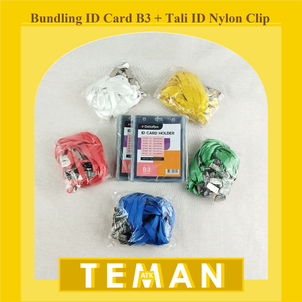 Jual Bundling ID Card B3 + Tali Nylon Clip Besi (NYL) | Shopee Indonesia