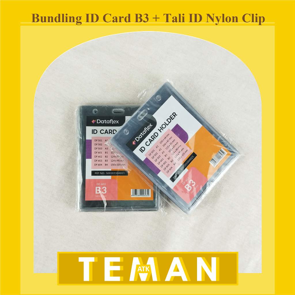Jual Bundling ID Card B3 + Tali Nylon Clip Besi (NYL) | Shopee Indonesia