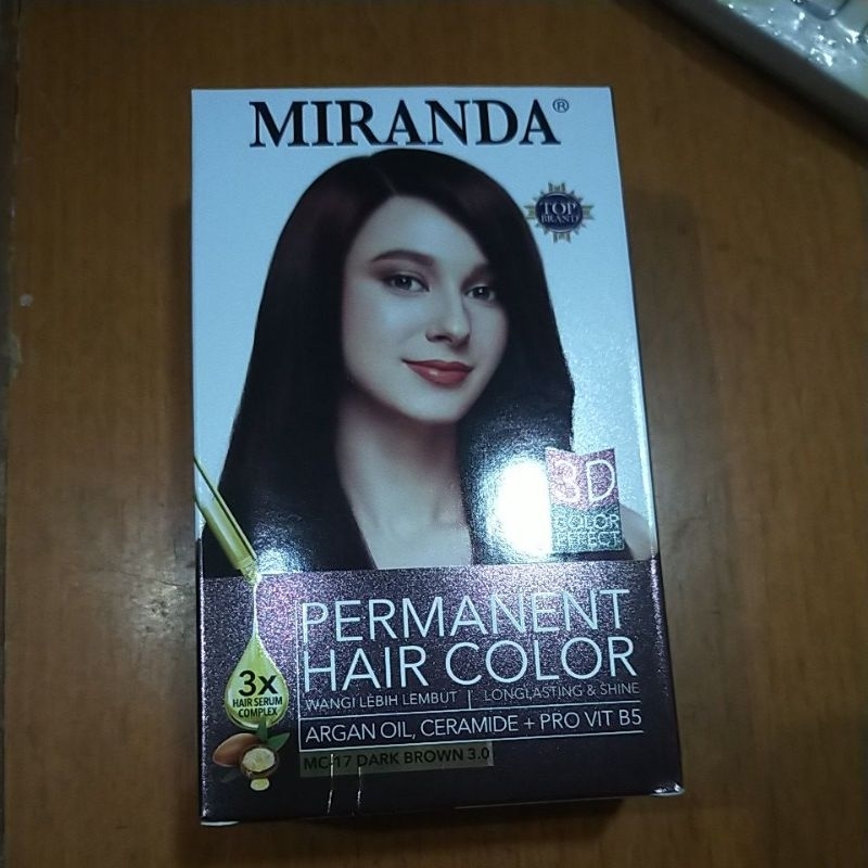 Jual Cat Pewarna Rambut Permanent Miranda Mc 17 Dark Brown Coklat Gelap