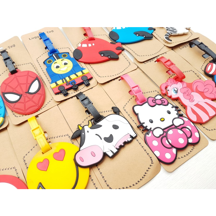 Jual Luggage Tag Karakter Kartun Name Tag Koper Gantungan Nama Koper ...