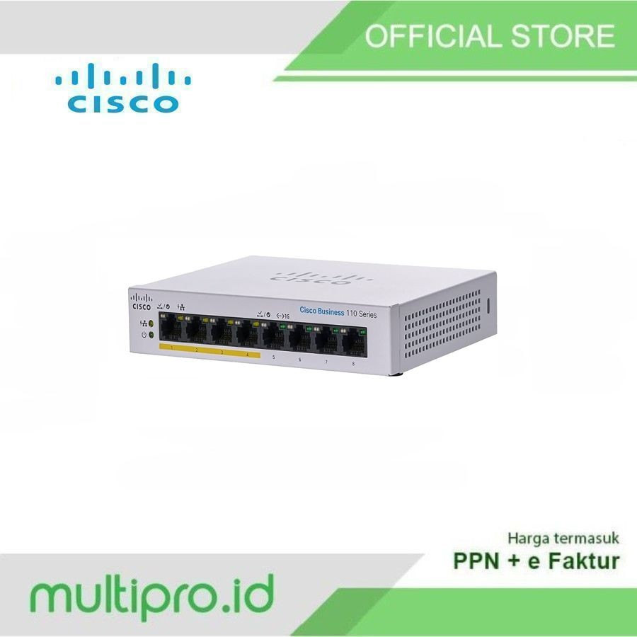 Jual Cisco Busines 110 Unmanaged Switch CBS110-8PP-D-EU - SNTC 1 Tahun ...
