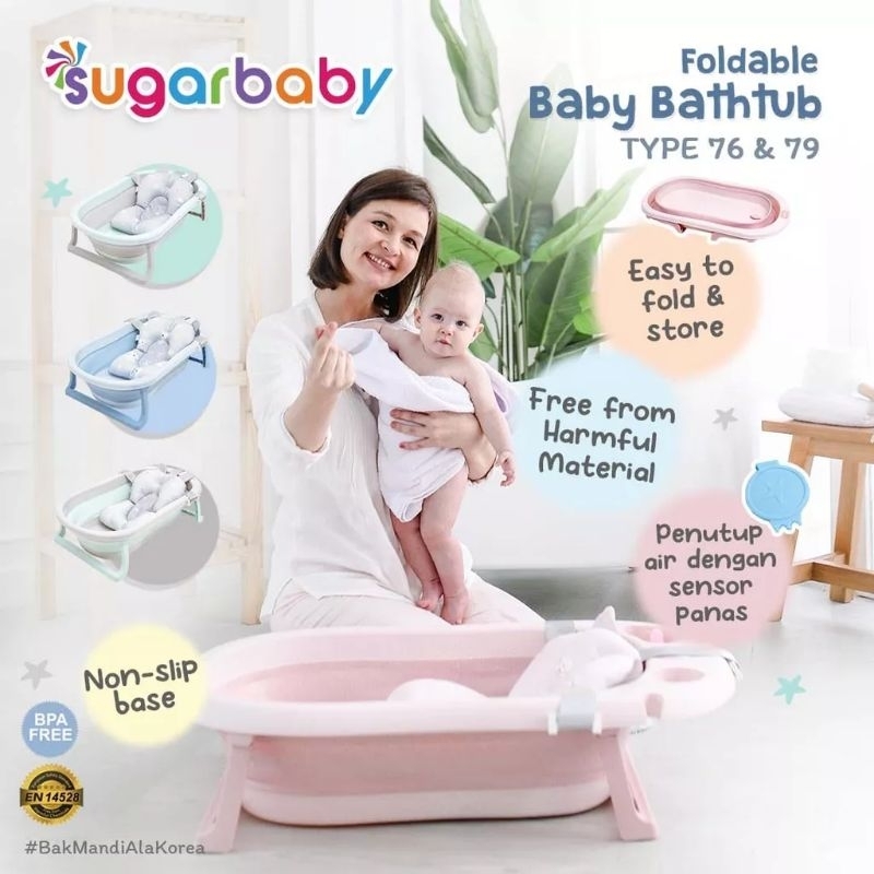 Jual Sugarbaby Foldable Baby Bathtub dengan Sensor Panas F76 & F79