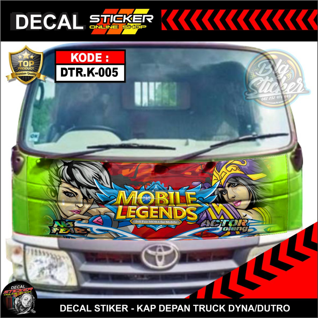 Jual Stiker Decal Depan Truk Dyna Stiker Depan Kabin Truk Dyna Stiker