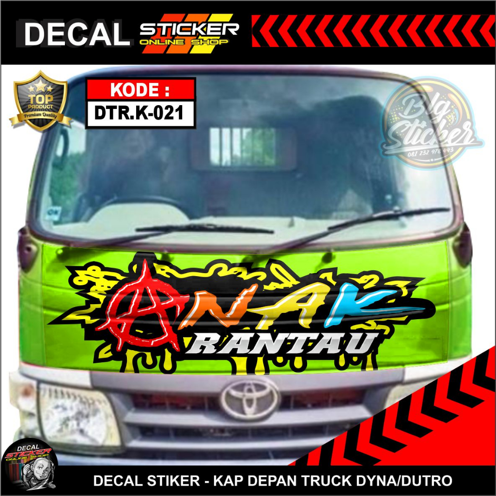 Jual Stiker Decal Depan Truk Dyna Stiker Depan Kabin Truk Dyna Stiker