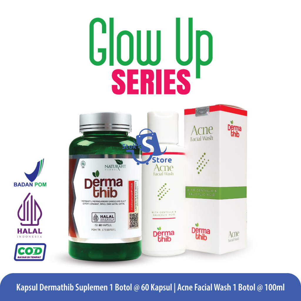 Jual Paket Glow Up Series Kapsul Suplemen Dermathib dan Acne Facial ...