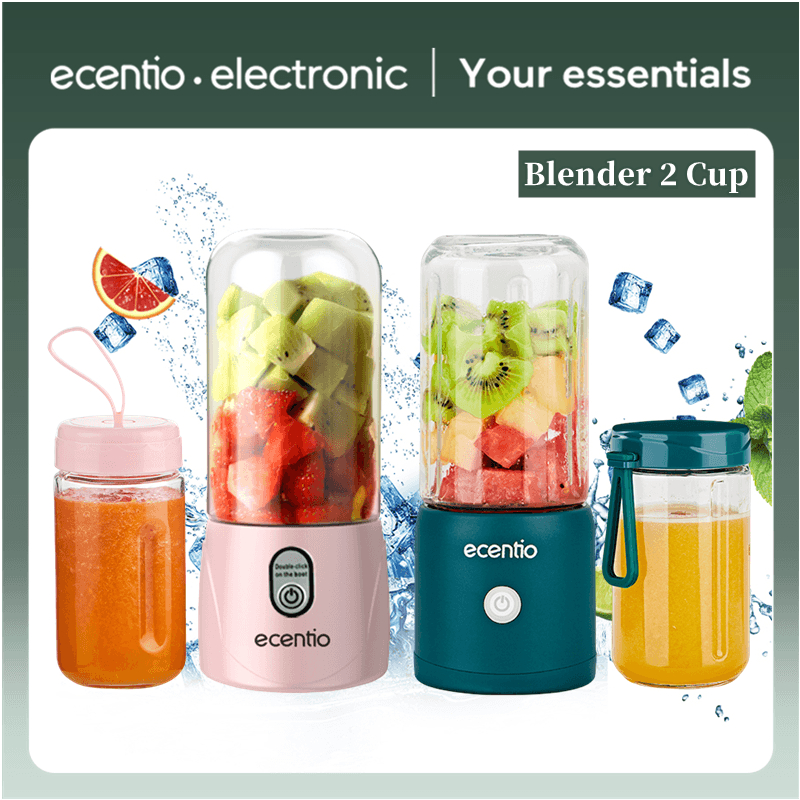 Jual Cod Ecentio Blender Portable Kaca Cup Mata Pisau Mata