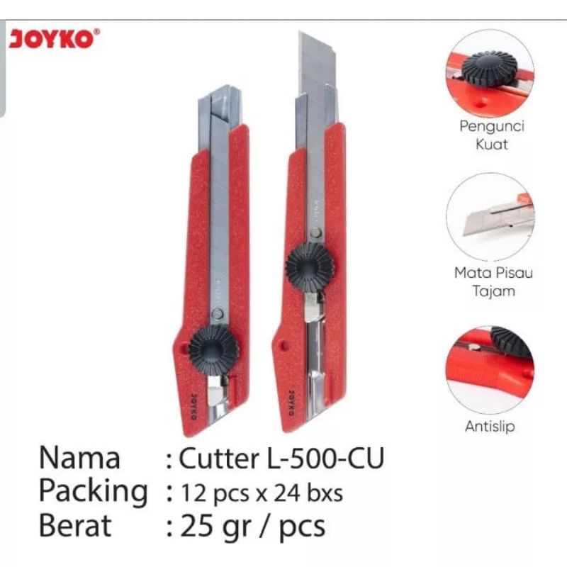 Jual Cutter Joyko L 500 Cu Pcs Shopee Indonesia 