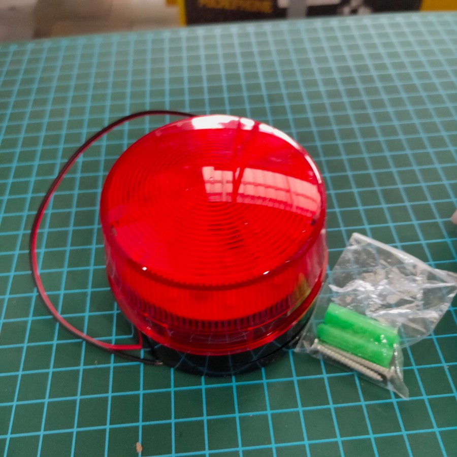 Jual lampu sirine merah rotary led emergency lampu darurat 220v 12v