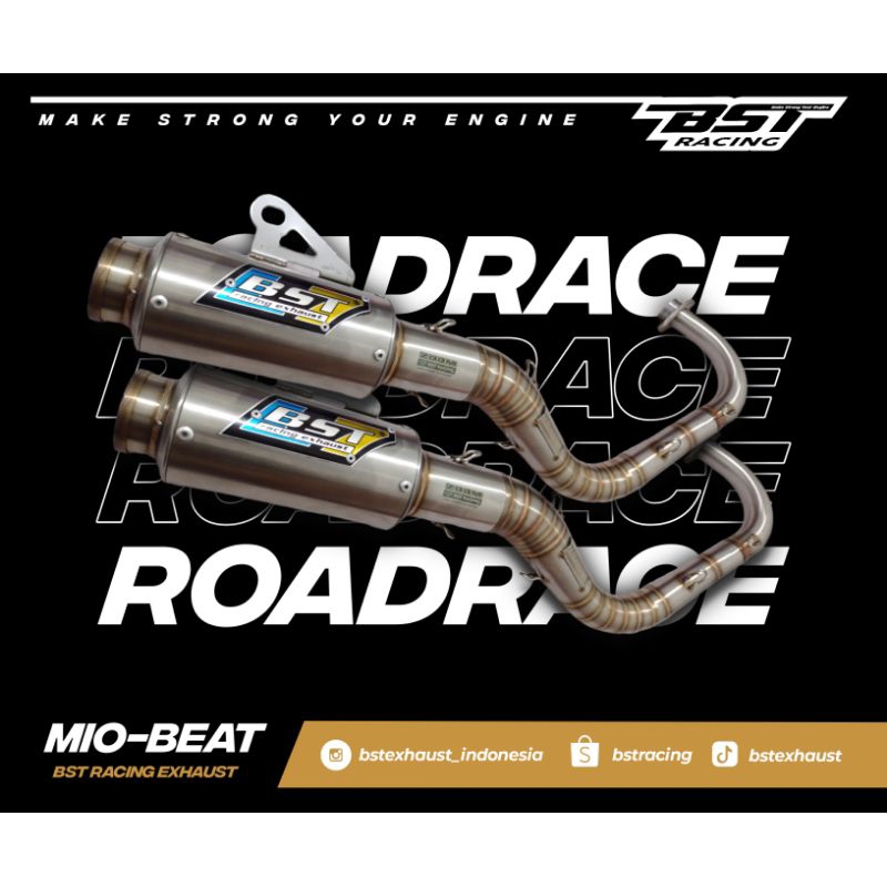 Jual Knalpot Matic Roadrace BST Racing | Shopee Indonesia